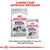 ROYAL CANIN STERILISED X-SMALL dry food and STERILISED ALL SIZES wet food pouches, visible text: Maintains ideal weight, -11% calories, 85g. Canine Care Nutrition Program.