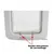 Chatière blanche SUREFLAP avec double mécanisme de verrouillage indiqué par des flèches rouges et texte : Double mécanisme de verrouillage.