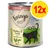 Feringa Classic Meat Chicken & Trout with potato & parsley, ADULT, 800 g. Bild på svart katt. Text: 12x i gul cirkel.