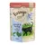 Feringa Classic Meat, Salmon & Turkey with courgette & watercress, Adult, 85 g. Texte en anglais sur l’emballage. Illustration de chat noir et pictogrammes poisson et dinde visibles.