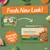 Harringtons pet food packaging update showing new look, now 90% meat and veg, with fresh mixed recipes including chicken, salmon, turkey, and duck. Grain free. For adult dogs.