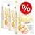 Tři balení krmiva s textem: Don't worry eat Chicken with Lentils, grain-free recipe, limited ingredients, #1 ingredient: fresh chicken, single meat. Červený symbol %. Tři balení krmiva s textem: Don't worry eat Chicken with Lentils, grain-free recipe, limited ingredients, #1 ingredient: fresh chicken, single meat. Červený symbol %.