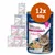 12 lattine da 400 g Feline Porta 21 Feines Hühnerfleisch Fine Chicken Meat, etichetta con gatto e scritta Best Seller visibile sulla confezione.