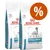Due sacchi di Royal Canin Hypoallergenic Moderate Calorie Veterinary Nutrition per cani, con simbolo percentuale arancione che indica offerta o sconto visibile sull'immagine.