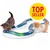 Due gattini giocano con un circuito interattivo per gatti in plastica bianca e blu. Cerchio giallo con testo: TOP SELLER.