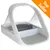 Distributore automatico di cibo bianco con coperchio trasparente. In alto a destra, etichetta arancione con testo: Top Seller. Distributore automatico di cibo bianco con coperchio trasparente. In alto a destra, etichetta arancione con testo: Top Seller.