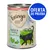 Lata de comida para gatos Feringa Rabbit & Turkey with sea buckthorn & catnip, 400 g. Etiqueta 'OFERTA DE PRUEBA' en azul. Indicado para adultos. Imagen de gato negro y dibujos de pavo y conejo.