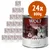 24 lattine da 800 g Wolf of Wilderness The Taste of Canada, ricetta senza cereali, testo visibile: 100% grain-free recipe with fresh beef, cod, turkey and cranberries. 24 lattine da 800 g Wolf of Wilderness The Taste of Canada, ricetta senza cereali, testo visibile: 100% grain-free recipe with fresh beef, cod, turkey and cranberries.