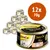 GimCat ShinyCat Filet Hühnchen, confezione da 12 lattine da 70 g ciascuna. Testo visibile: 100% naturale, Kip, Poulet.
