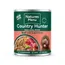 Natures Menu Country Hunter single animal protein beef with superfoods. With natural ingredients, no grain, hypoallergenic. Shows food contents and an animal image.