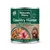 Natures Menu Country Hunter single animal protein, rabbit with superfoods. With natural ingredients, no grain, hypoallergenic. Images of food mix, raw meat, and a curly-haired dog.