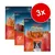 Три упаковки лакомств для собак Rocco Chings Originals, 250 г, надпись на круге: 3x, видны кусочки сушёной куриной грудки и текст '100% dried chicken breast'.