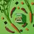 Naturediet Feel Good Lamb with rice and carrots, surrounded by raw lamb pieces, carrots, rice grains and seaweed, highlighting main ingredients.
