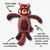 Toy with natural rubber squeaker, machine washable at a low temperature, made from 100 percent recycled, super safe non-toxic materials, can be recycled after use.