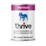 Thrive venison, a natural recipe for dogs of all breeds and ages. Label states 100% natural, 0% nonsense.