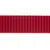 Nahaufnahme eines roten, gewebten Nylonbands. Materialstruktur deutlich sichtbar.