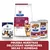 Hills Prescription Diet Digestive Care i/d pentru câini, pachet hrană uscată, două conserve și recompense Hypoallergenic Treats. Text în spaniolă: PRUEBA NUESTRAS DELICIOSAS VARIEDADES SECAS Y HÚMEDAS.