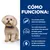 CÓMO FUNCIONA: con proteína animal altamente hidrolizada, aceite de pescado con ácidos grasos esenciales y vitamina E, combinación de fibras prebióticas clínicamente probada.