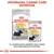 ROYAL CANIN Dermacomfort MINI e ALL SIZES, fórmulas secas e húmidas para cães. Texto: Programa Canine Care Nutrition. 91 % de donos satisfeitos. Embalagem de 85 g visível.