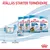 Royal Canin Starter termékek: por, nedves és száraz tápok kölyökkutyáknak. Felirat: Átállás Starter termékekre, születés, elválasztás. Csomagolások: Medium, Mini, Maxi, Giant.