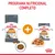 Royal Canin Hair & Skin para gatos: saco de pienso y sobre de comida húmeda, croquetas y trozos en salsa. Texto: Programa nutricional completo, 90 % resultados probados tras 3 semanas.