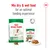 ROYAL CANIN mini adult 8+ ξηρή τροφή και ROYAL CANIN mini ageing υγρή τροφή για σκύλους, συσκευασίες με εικόνα σκύλου. Κείμενο στα αγγλικά: Mix dry & wet food for an optimal feeding experience.