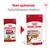 Royal Canin Medium Ageing 10+ 140 g – nowe opakowanie, zoptymalizowana receptura. Widoczne dwa warianty saszetek z psem i kawałkami karmy w sosie.