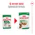 Royal Canin Mini Adult 85 g régi és új csomagolás összehasonlítása, felül: Új termék külső, Optimalizált formula feliratokkal.