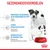Gezondheidsvoordelen: ondersteunt de gezondheid van de moederhond en puppy, sterk immuunsysteem, ondersteunt de darmflora. Royal Canin voerbak met hondenbrokken zichtbaar.