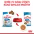 ROYAL CANIN PUPPY Medium 2–12 months, suché a vlhké krmivo, balení 140 g a větší, miska s oběma typy krmiva, text: Dopřejte svému štěněti různé smyslové prožitky