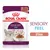 ROYAL CANIN SENSORY FEEL ŠŤÁVA kapsička pro kočky, 85 g. Na obalu obrázek kočky a kousků masa ve šťávě. Text: Feline Health Nutrition, Sensory Feel, Šťáva. ROYAL CANIN SENSORY FEEL ŠŤÁVA kapsička pro kočky, 85 g. Na obalu obrázek kočky a kousků masa ve šťávě. Text: Feline Health Nutrition, Sensory Feel, Šťáva.