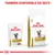 ROYAL CANIN URINARY S/O MODERATE CALORIE para gatos, disponible en formato húmedo y seco. Imagen de sobre y saco con ilustración de gato y texto 'TAMBIÉN DISPONIBLE EN SECO'.
