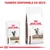 Royal Canin Gastrointestinal Fibre Response para gatos, sobres y saco. Texto visible: 'TAMBIÉN DISPONIBLE EN SECO'. Imagen de un gato en ambos envases.