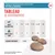Tableau de rationnement pour friandises hypoallergenic : poids du chien <2 kg 2 unités, 2–5 kg 3, 6–10 kg 7, 11–15 kg 10, 16–20 kg 13, >20 kg 18. 5 kcal par unité.