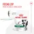 Fecho zip para fechar a embalagem. Royal Canin Treats, compatible with satiety diets, high protein content, less than 3 kcal per piece, 230 g. easyopen zipsystem visível.