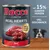 Rocco Real Hearts Beef 400 g, avec 15 % de cœurs entiers, with whole chicken hearts. Texte allemand : viel Geschmack, mit 15% ganzen Herzen. Boîte de pâtée pour chien.