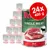Set 24 conserve Rocco Single Meat Beef, 400 g fiecare. Etichetă cu imagine carne de vită, text vizibil: 'Rocco', 'Single Meat', 'Beef', simbol vacă neagră. Set 24 conserve Rocco Single Meat Beef, 400 g fiecare. Etichetă cu imagine carne de vită, text vizibil: 'Rocco', 'Single Meat', 'Beef', simbol vacă neagră.