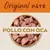 Original Pâté, POLLO CON OCA. Cuenco de trozos de paté rosado en primer plano.