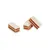 Multi-layered snacks with white and orange stripes, rectangular shape.