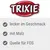 TRIXIE. Text in German: lecker im Geschmack, mit Malz, Quelle für FOS.