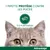 1 pipette protège contre les puces, 3 à 4 semaines. Marque Advantage. Illustration d'une puce et tête de chat visible.