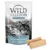 Wild Freedom Pure Fillet Wild Rapids, 100% Lachsfilet, getreidefreier Snack für Katzen. Verpackung mit Flusslandschaft und Katze abgebildet.