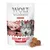 Sachet Wolf of Wilderness Wild Bites High Valley Mini, Fresh Chicken with Beef, 100% grain-free recipe, avec trois bouchées carrées visibles devant l’emballage.