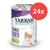 Lata de comida para gatos Yarrah Bio-Organic Chunks with Nettle & Tomato, 405 g. Paquete de 24 unidades. Texto visible: BIO ORGANIC, desde 1992.