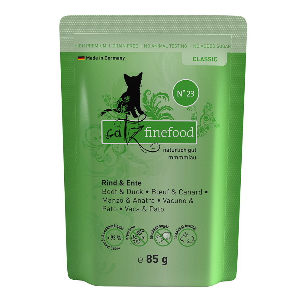 

catz Finefood kapsičky 8 x 85 g - hovädzie & kačica