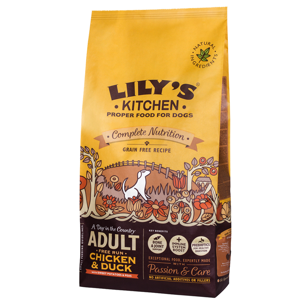 Lily's Kitchen Kip & Eend Hondenvoer - Dubbelpak: 2 x 7 kg
