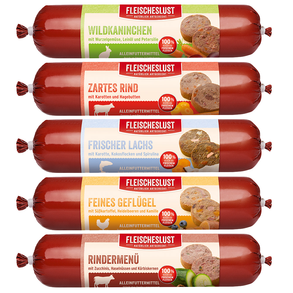 Voordeelverpakking Fleischeslust Classic 12 x 800 g - Mixpakket I (5 Soorten)