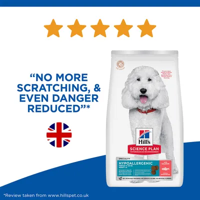 Hill's Science Plan Hypoallergenic Adult 1 - 6 Medium with Salmon Hill's Science Plan Hypoallergenic Adult 1 - 6 Medium with Salmon