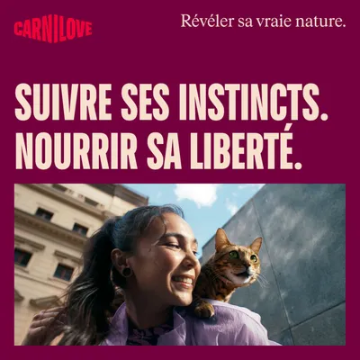 Carnilove. Suivre ses instincts. Nourrir sa liberté. Révéler sa vraie nature. Carnilove. Suivre ses instincts. Nourrir sa liberté. Révéler sa vraie nature.