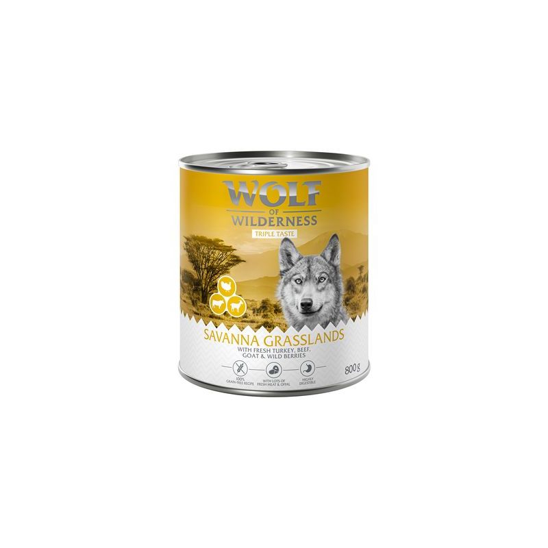 Wolf of Wilderness "Triple Taste" 6 x 800 g